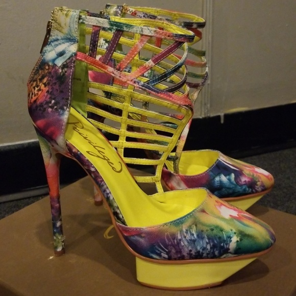 Multi Colored Platform Heels - Picture 7 of 7